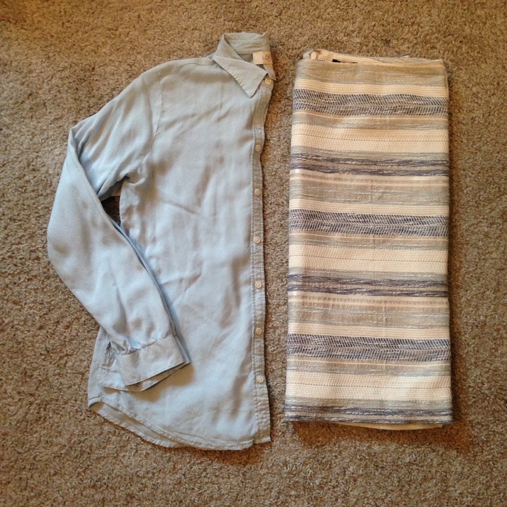 Patterned pencil skirt